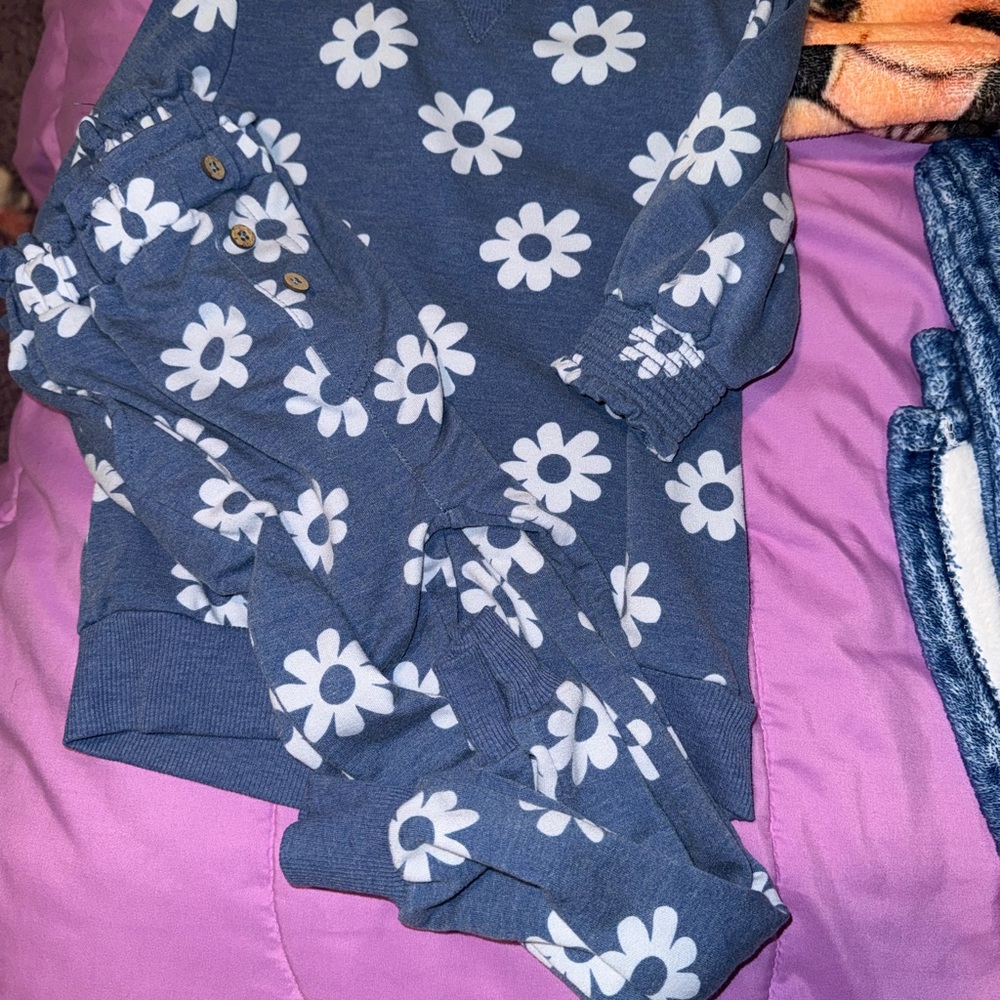 Jessica Simpson Blue and White Kids Matching Set
